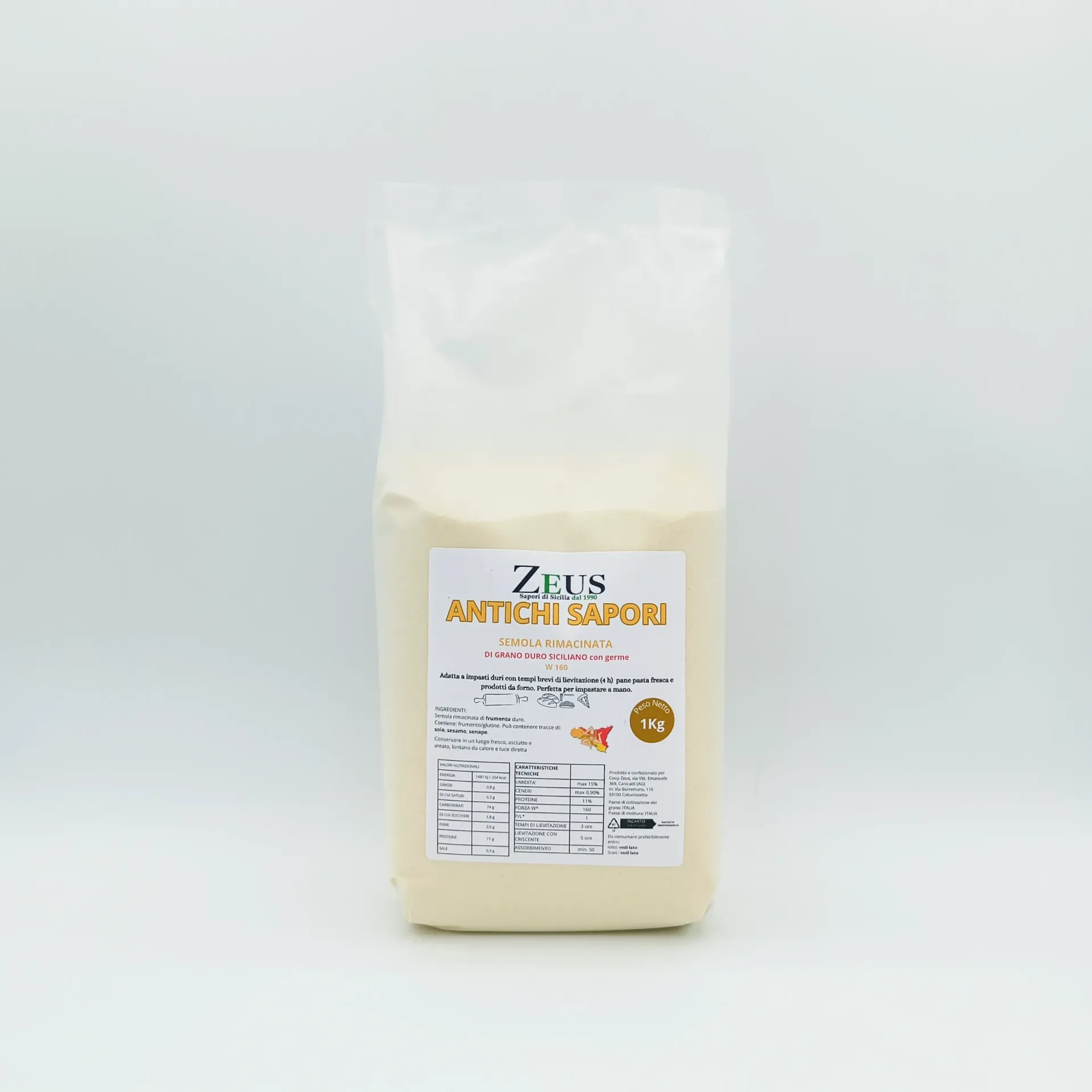 [SEM-ANTI-1KG] Semola di Grano Duro Antichi Sapori per PANE E PIZZA – Semola Artigianale Siciliana 1 kg