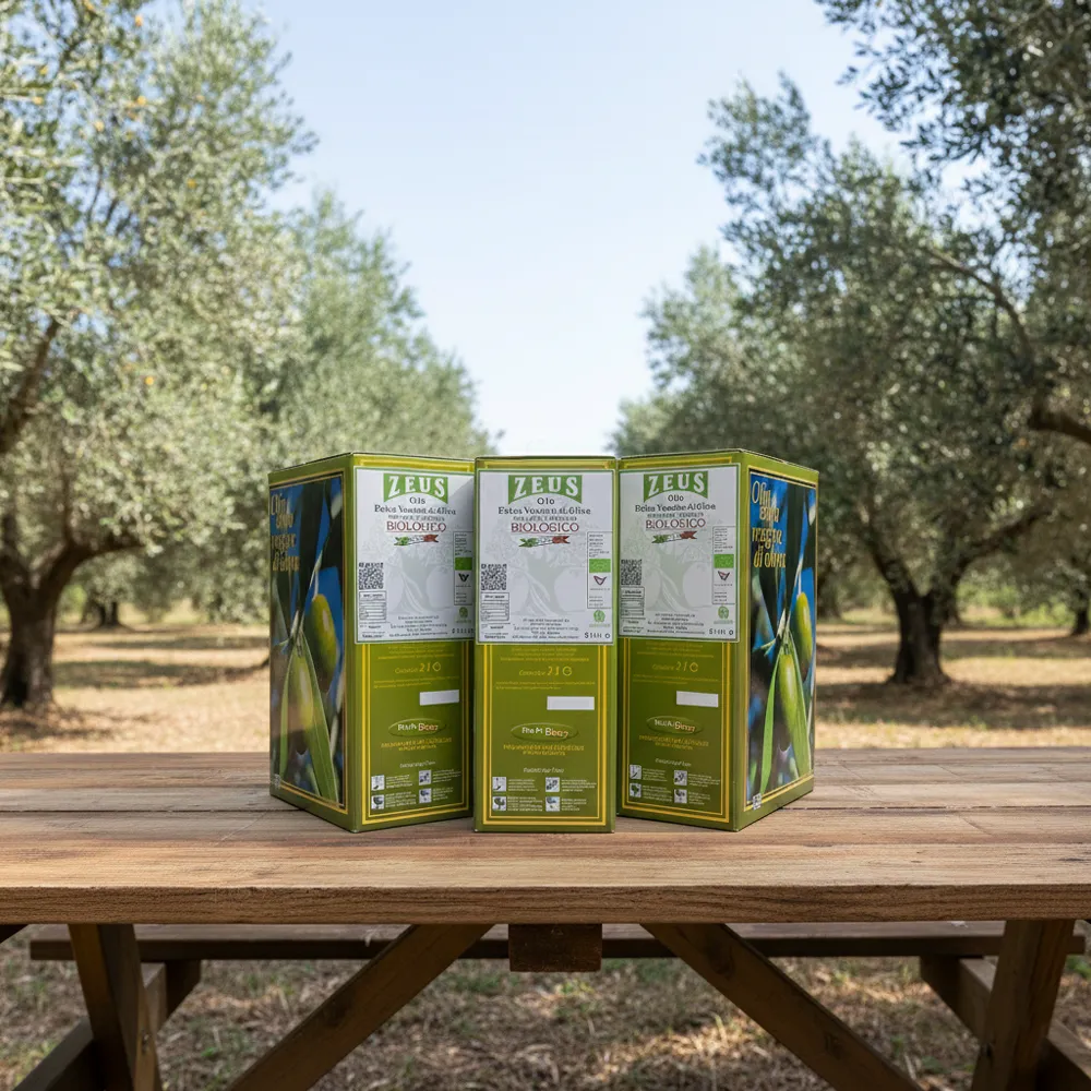 [OLIO-BIO-3X-3L-BAG] Olio Extravergine di Oliva BIOLOGICO Siciliano Zeus Sicilia - 3X Bag in Box 3 Litri